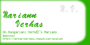 mariann verhas business card